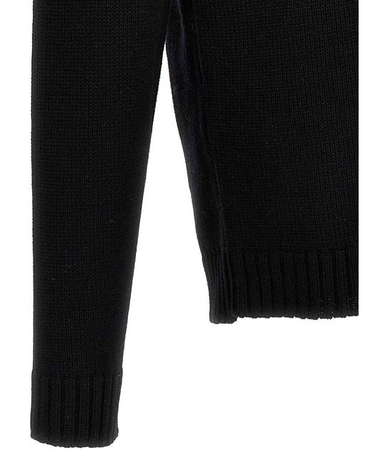 Zanone Black Turtle-Neck Sweater for men