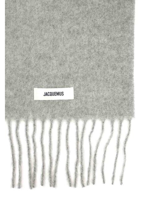 Jacquemus Gray Wool Blend Scarf