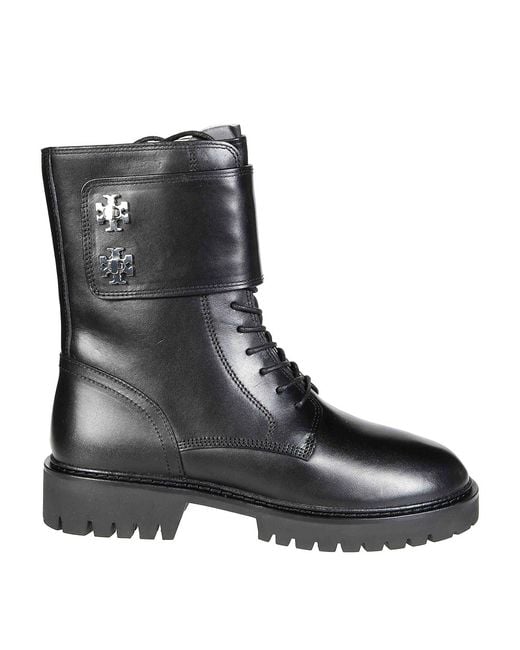 Tory Burch Black Turnlock Lug Boot