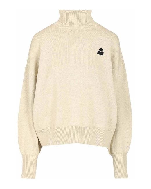Isabel Marant Natural Nasha Turtleneck Sweater