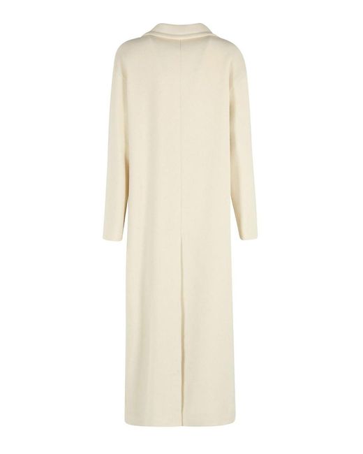 Tagliatore Natural Wool Single-Breasted Coat