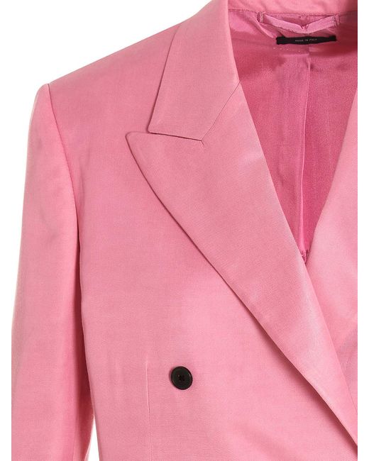 Tom Ford Pink Double Breasted Blazer Jacket