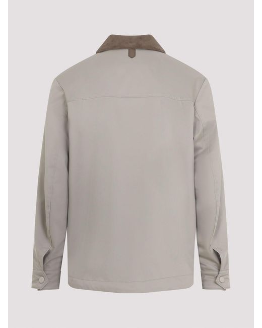 Canali Gray Outerwear Jacket for men