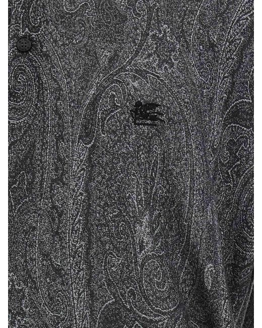 Etro Gray Polo Shirt for men
