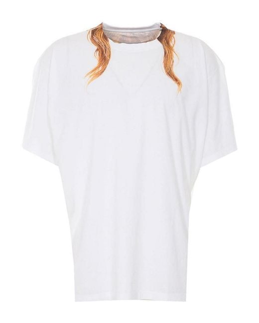 MM6 by Maison Margiela White Hair 97 T-Shirt for men