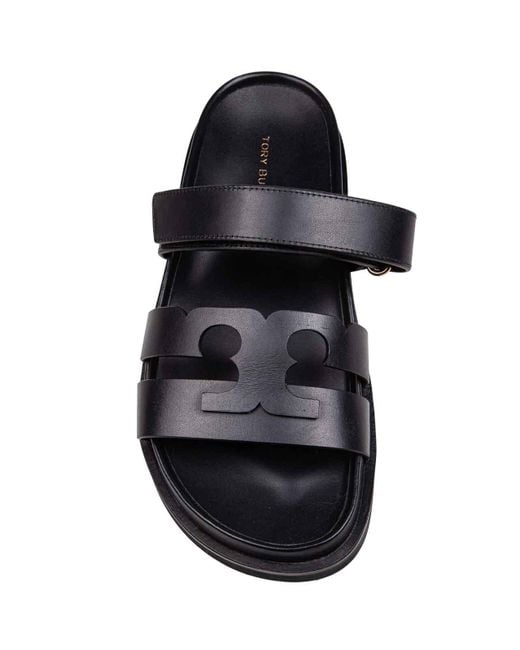 Tory Burch Black Ines Slider Sandals