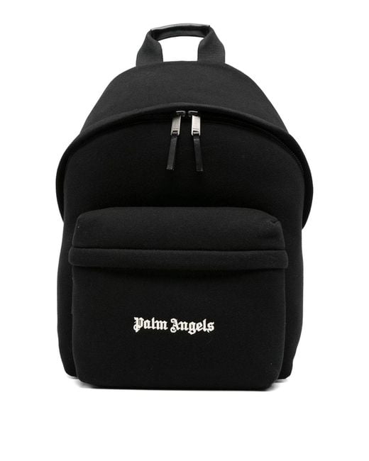 Palm Angels Black Logo Backpack for men