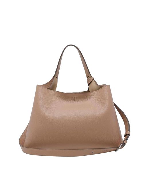 Tod's Natural Medium Leather Handbag