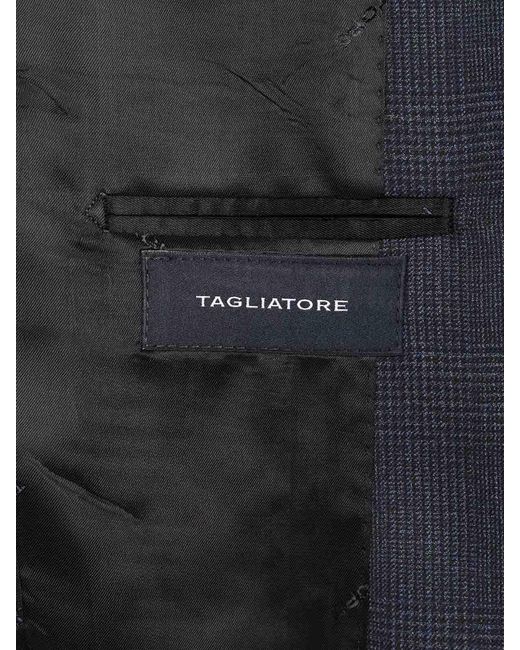Tagliatore Blue Vesuvio Prince Of Wales Suit for men