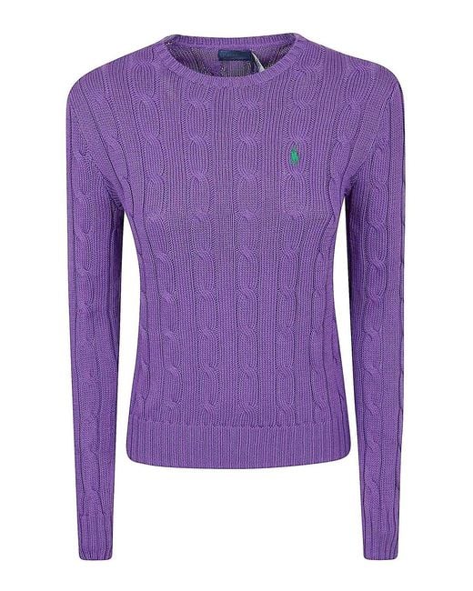 Polo Ralph Lauren Purple Julianna-Long Sleeve-Pullover