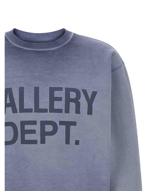 GALLERY DEPT. Blue Logo Crew Neck Sweatshirt for men