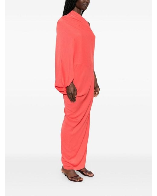 Cortana Red Delore Silk Long Dress