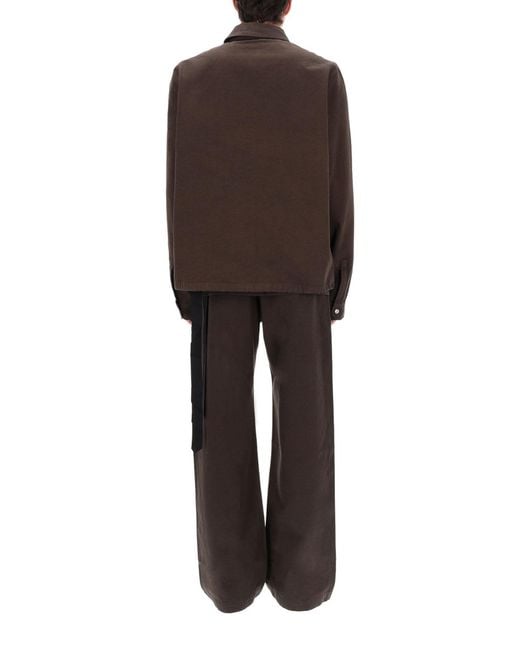 Rick Owens Brown Giacca Zipfront for men