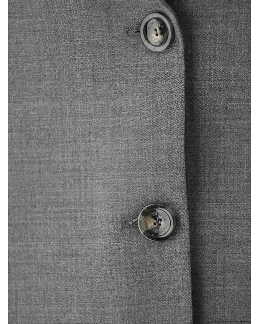 Vivetta Gray Light Wool Blazer With Slices