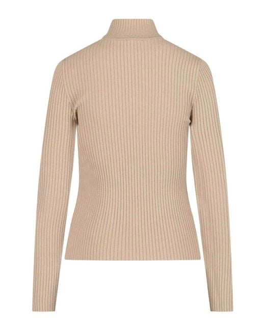 Courreges Natural Logo Turtleneck