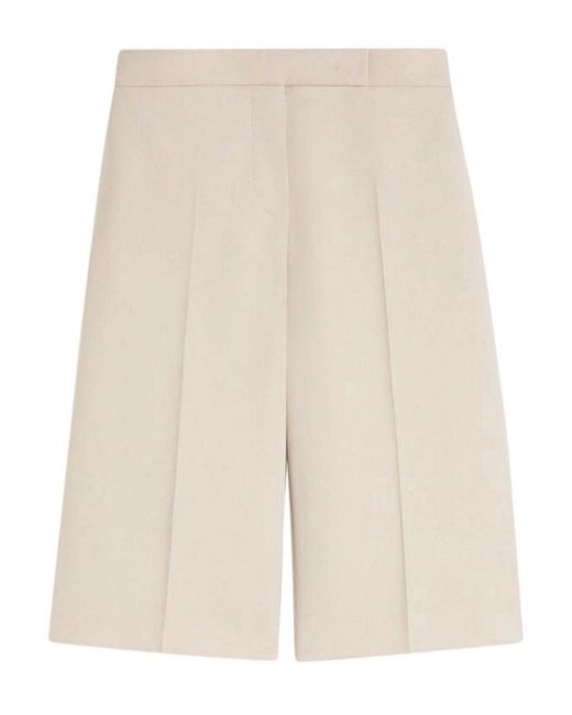 Max Mara Natural Humble Raw Bermuda Shorts