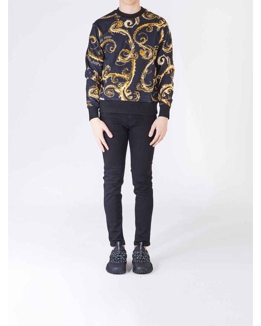 Versace Jeans Couture Black Chromo Couture Sweatshirt for men