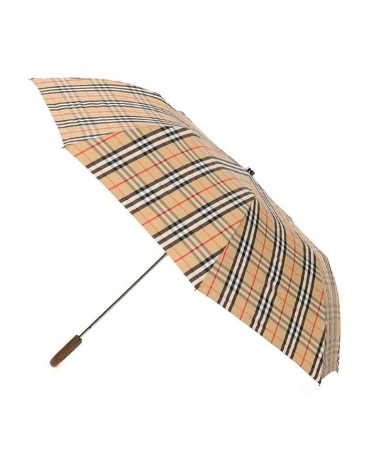 Burberry Natural Vintage Check Folded Umbrella