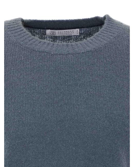 Brunello Cucinelli Blue Sweater for men