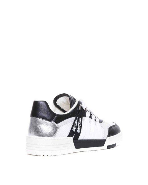 Moschino White Streetball Sneakers for men