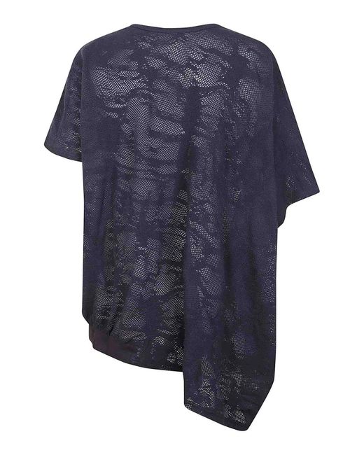Yohji Yamamoto Blue Cotton T-shirt