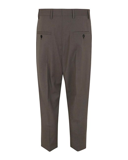 Rick Owens Gray Astaires Cropped Trousers for men