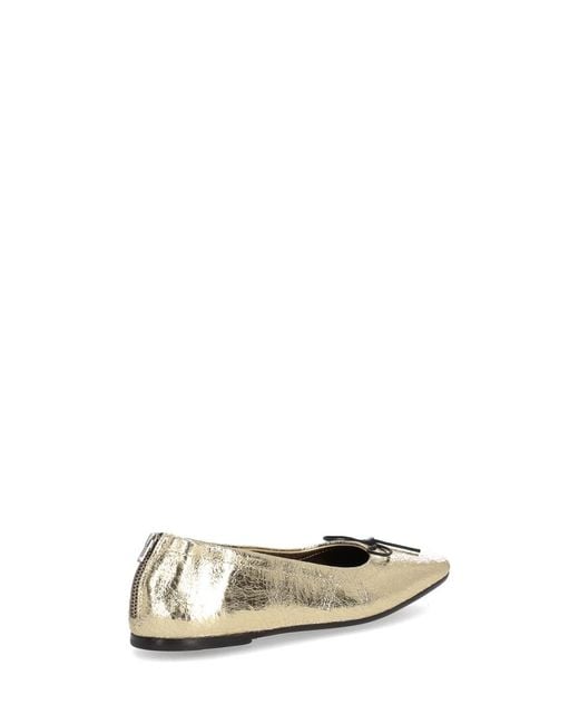 Golden Goose Deluxe Brand Natural Amy With Zip Laminated Wrinkled Leather Upper