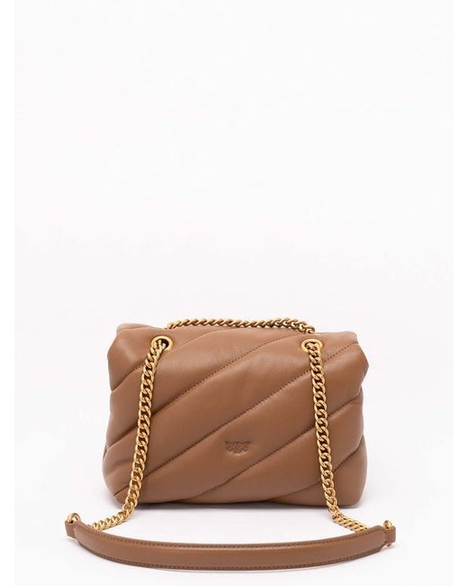 Pinko Brown Love Puff Mini Bag