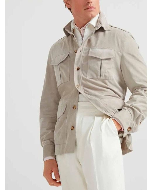 Brunello Cucinelli White Overshirt for men
