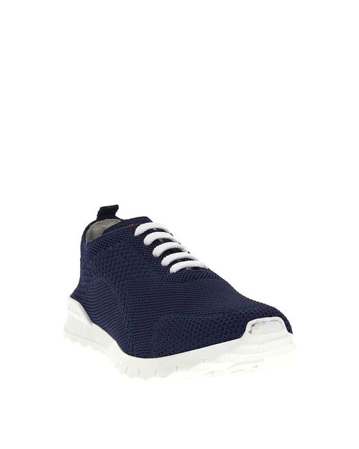 Kiton Blue Lace-Up Sneakers for men
