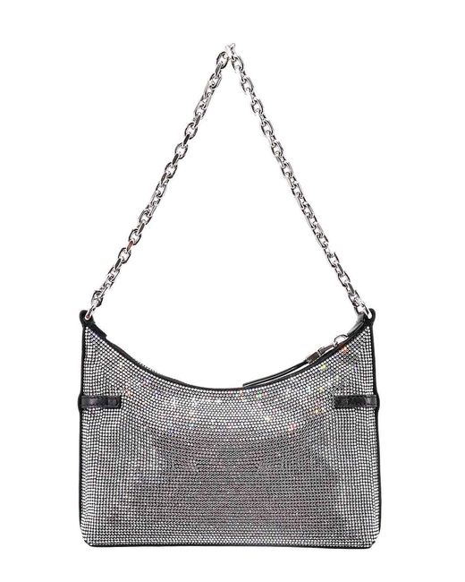 Givenchy Gray Shoulder Bag With All-Over Rhinestones