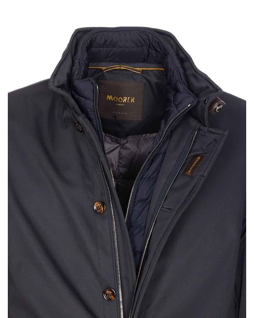 Moorer Blue Dark Reis Down Jacket for men