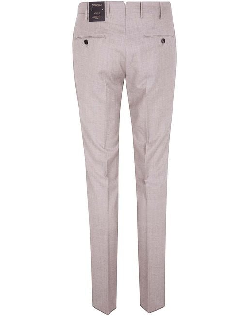 Incotex Gray Chino Slim Fit Trousers for men
