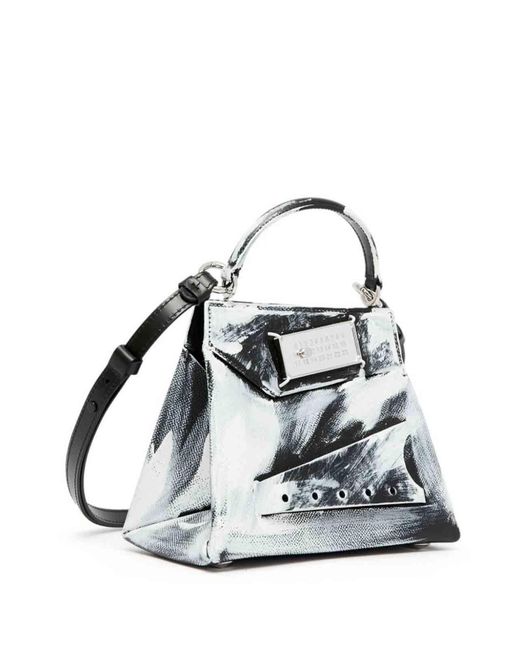 Maison Margiela Gray Leather Snatched Tote Bag