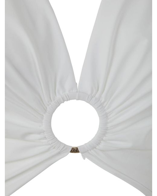 La Petite Robe Di Chiara Boni White Severa Long Sleeves Top