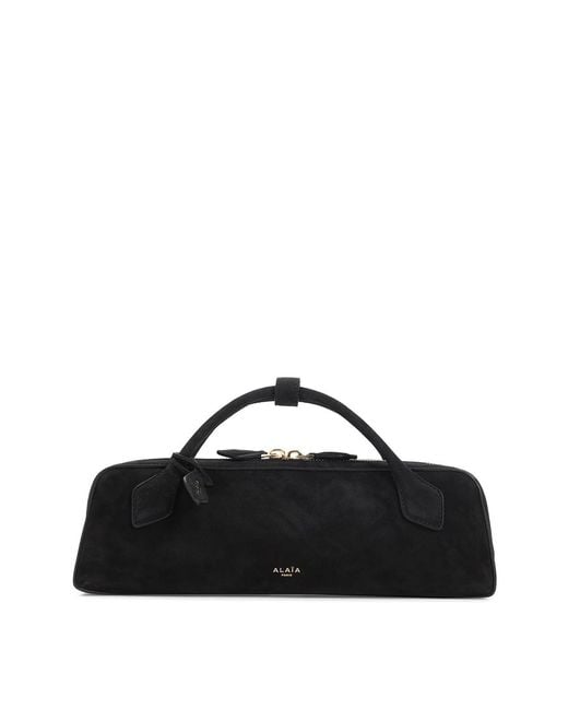 Alaïa Black Teckel Suede Clutch