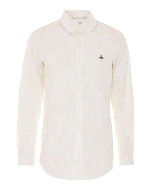 Vivienne Westwood White Stained 2 Button Krallshirt for men
