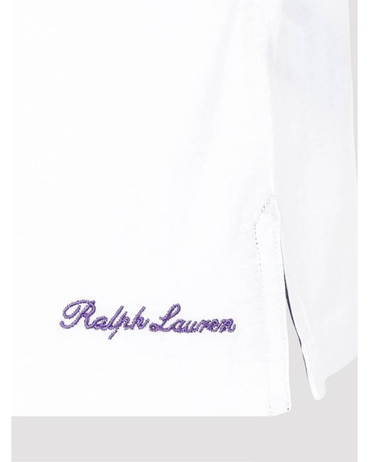 Ralph Lauren White Embroidered Logo T-Shirt for men