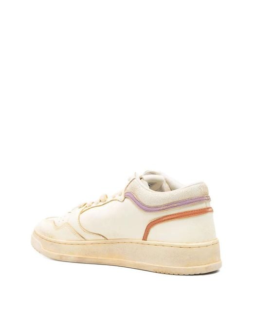 Autry Natural Medium Way Sup Vintage Leather Sneakers for men