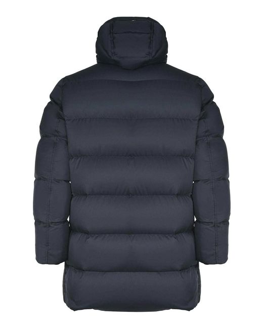 Herno Blue Down Jacket Made Of Polyester for men