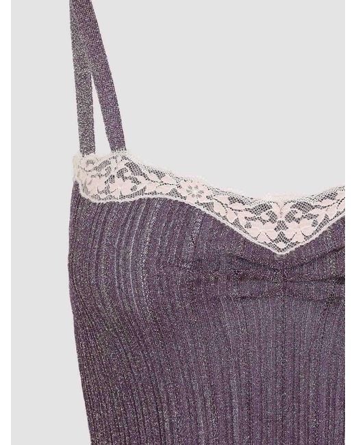 Valentino Garavani Purple Viscose Top