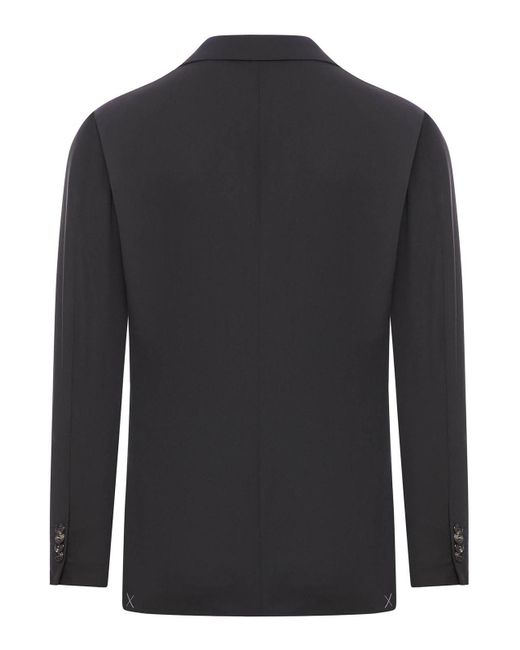 Giorgio Armani Black Tailored Wool Formal Suit for men