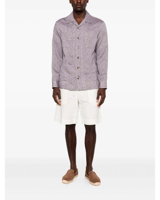 Brunello Cucinelli Purple Shirt for men