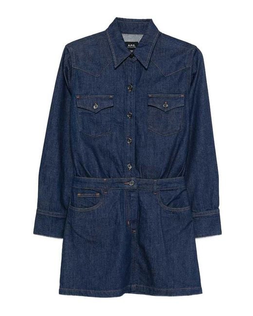 A.P.C. Blue Dress