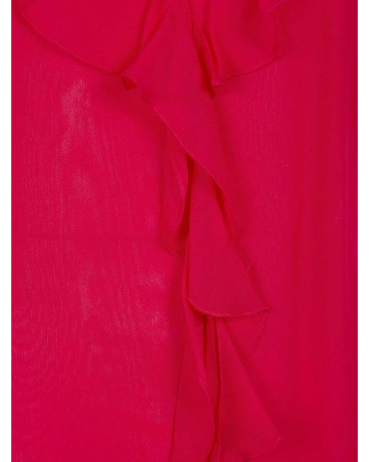 Blugirl Blumarine Red Georgette Blouse