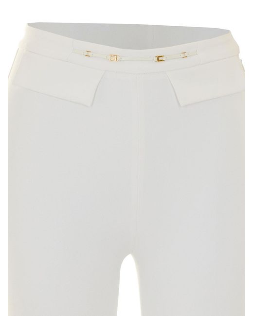 Elisabetta Franchi White Pants