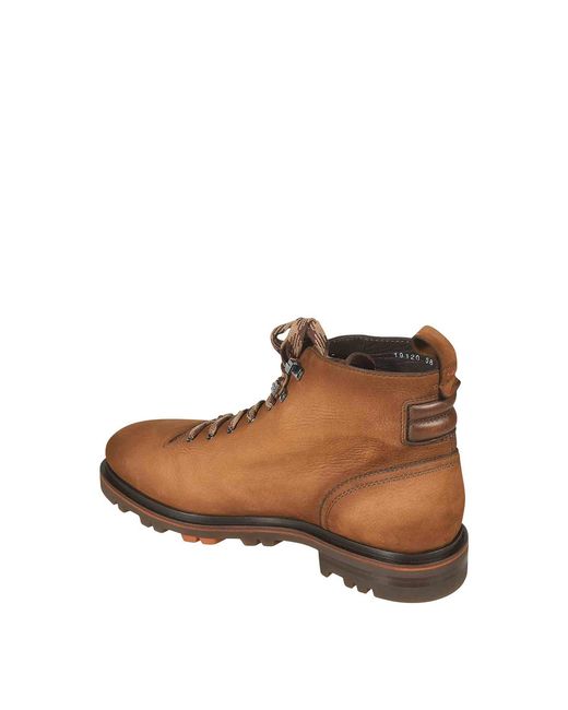 Santoni Brown Lace Shoes for men