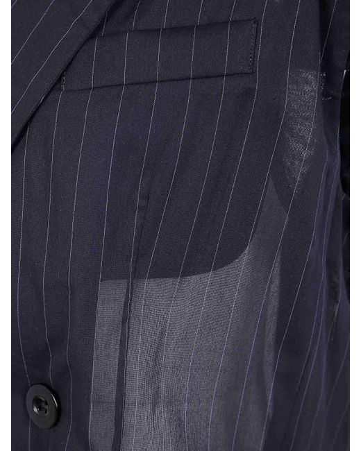 国内より1WEEK【sacai】High Twist Voile Vest Black Cotton SS25 Women's Clothing – LOZURI®
