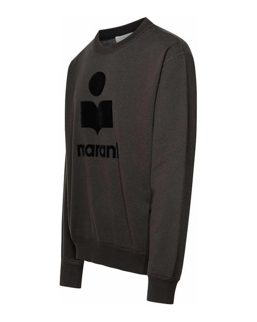 Isabel Marant Black Mikoy Logo Sweatshirt for men