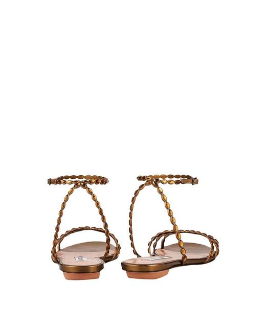 Aquazzura White Love Struck Flat Sandals